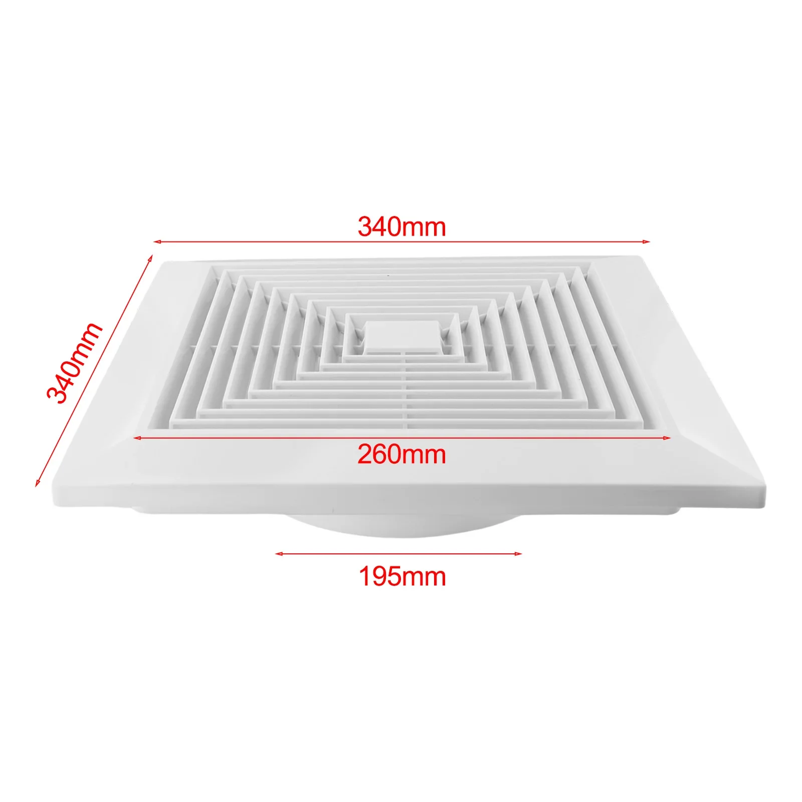 Diffuseur carré ABS anti-âge, aspect à la mode, respectueux de l'environnement mental, dureté de bain