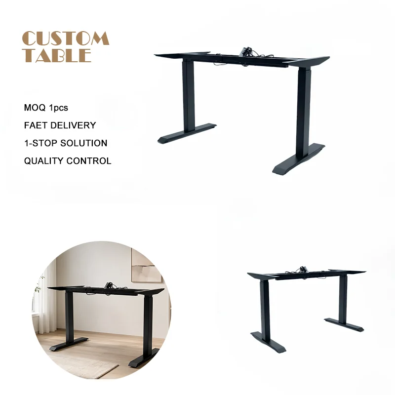 Modern Design and Durable  Construction  Adjustable Electric Computer Table with Multi-functional Remote Control Lifting Frame