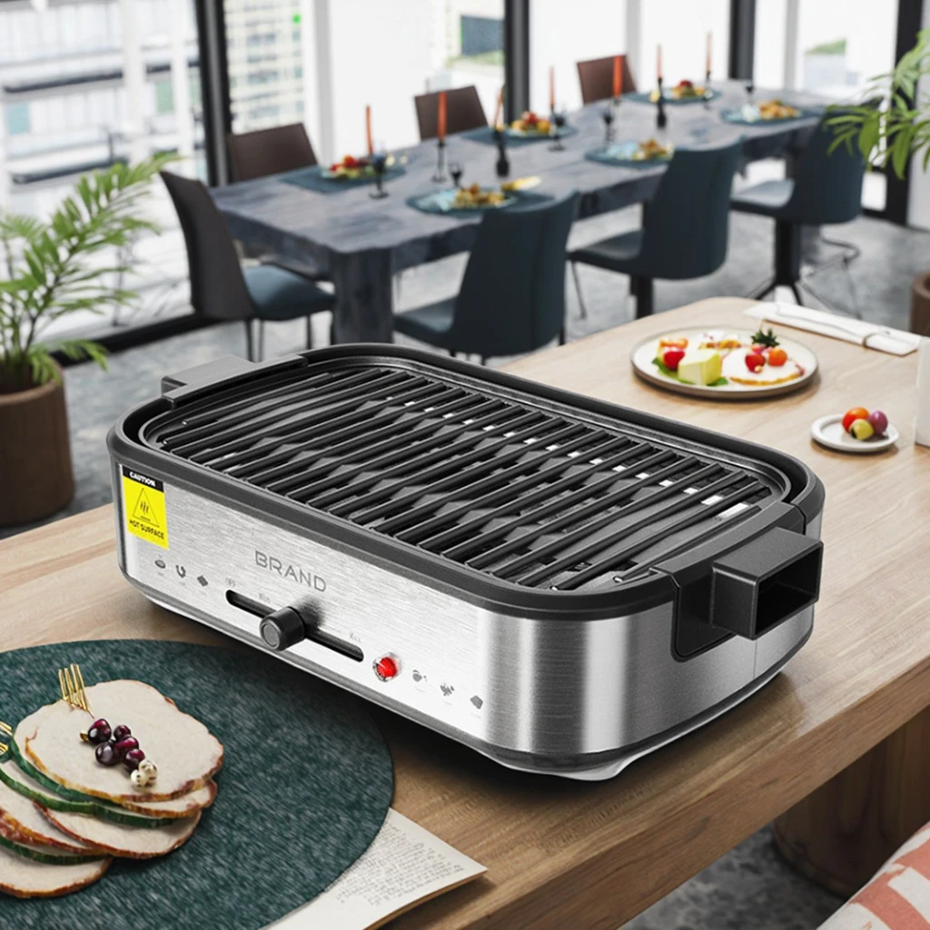 

High Quality Non-Stick Smokeless Electric Grill Pan for Household Indoor Use