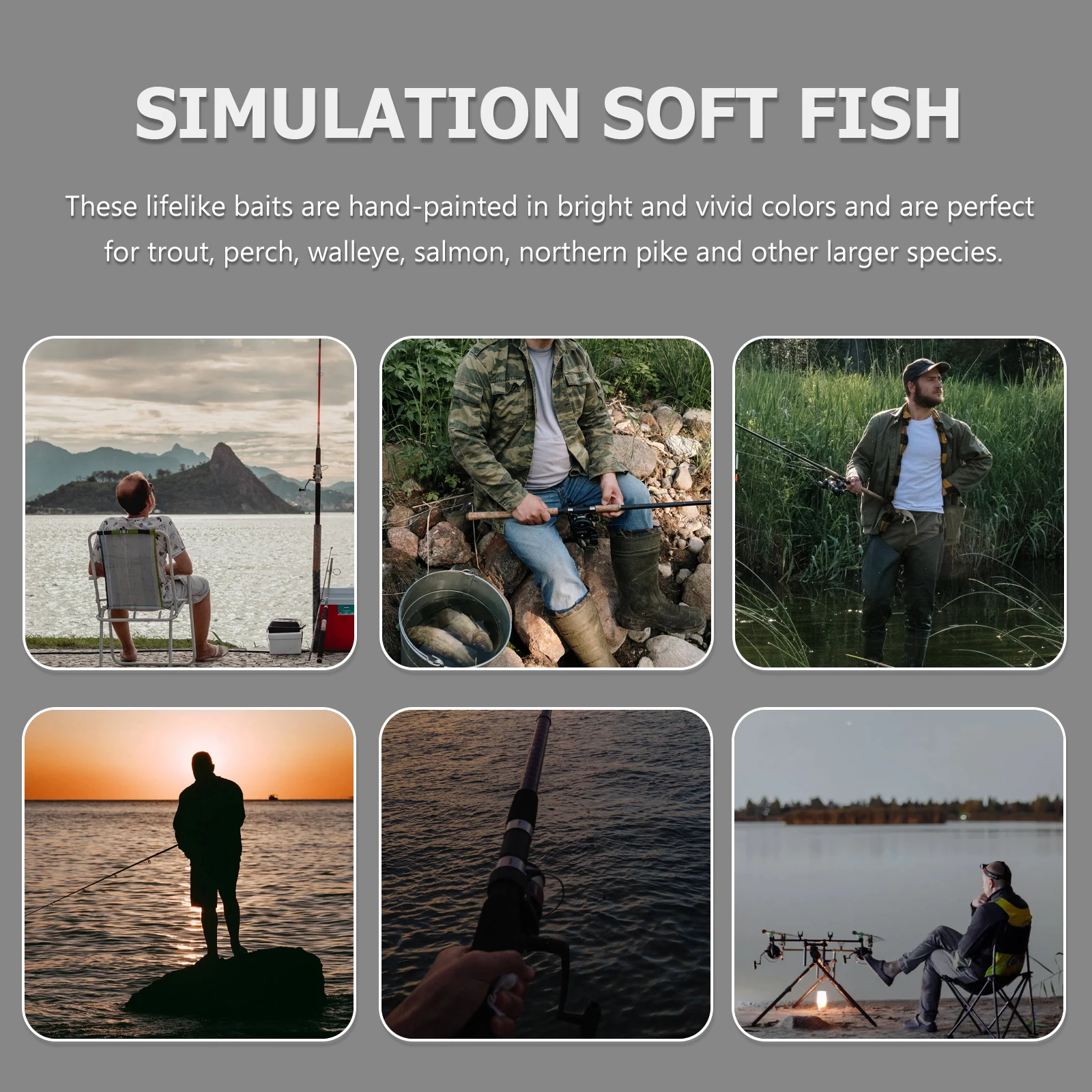 

Simulated Soft Fish Bait Simulation Fishing Lures Small Supplies Tackle Baits Kit