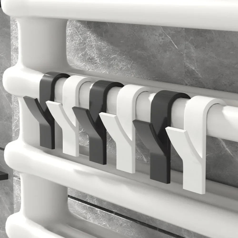 1 قطعة مقاطع شماعات الحمام منشفة ساخنة المبرد السكك الحديدية حامل صنارة الصيد متعددة الأغراض تجفيف الرف هوك منشفة صندوق تخزين ملابس رفوف