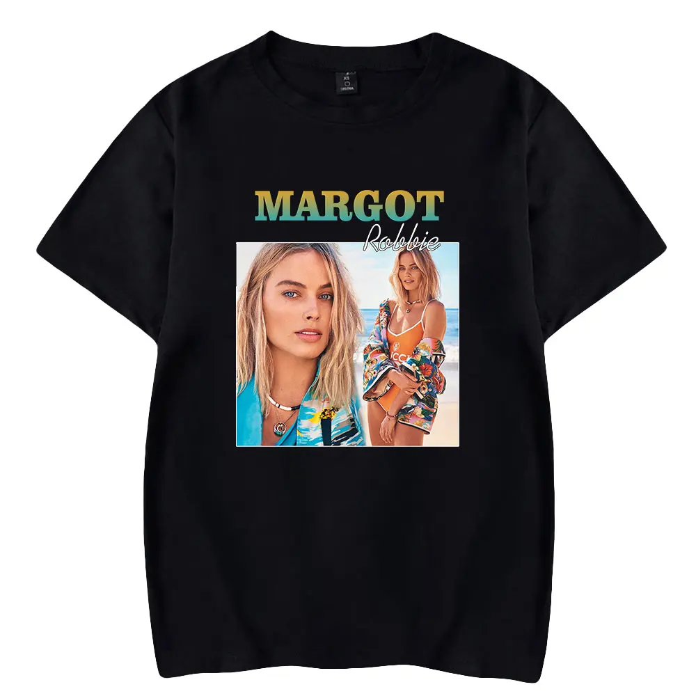 Margot Robbie Tshirt Unisex Crewneck Short Sleeve Women Men T-shirt  Casual Style Youthful Star Fashion Clothes