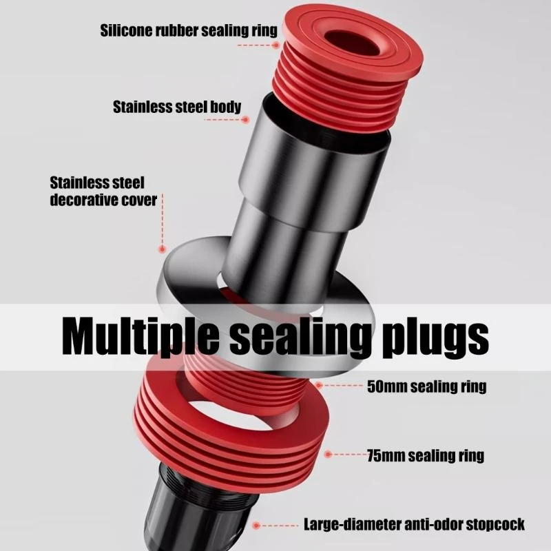  Sewer Drain Pipe Deodorant Cover Washing Machine Drain Hose Seal Plug Enduring