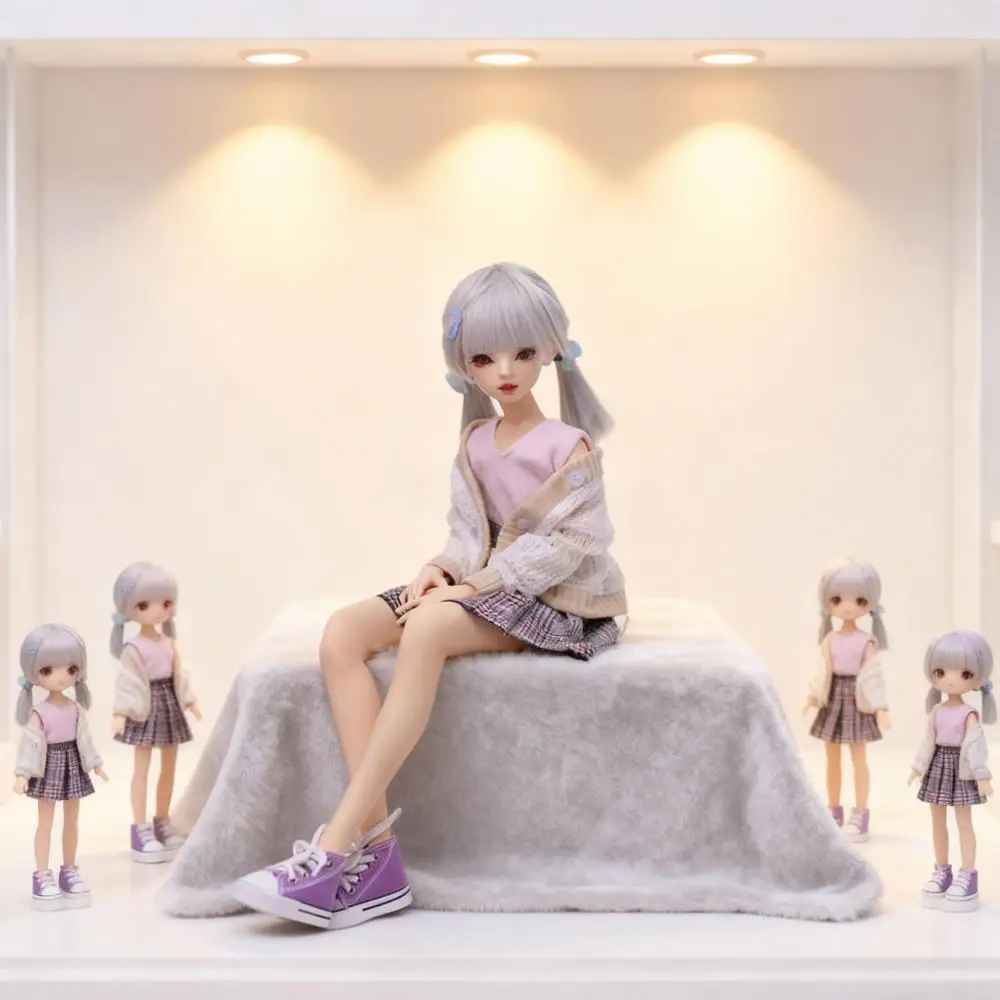 

BJD Doll Nude Tpe Soft Silicone Humanoid Doll 40cm white Hair amber Attractive Eyes Doll Girls Birthday Gift Toy