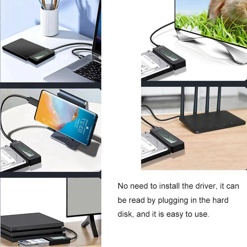 Shuole USB 3.0 para cabo adaptador SATA/IDE para conversor de disco rígido HDD/SSD SATA III de 2,5 e 3,5 polegadas para PC e laptop