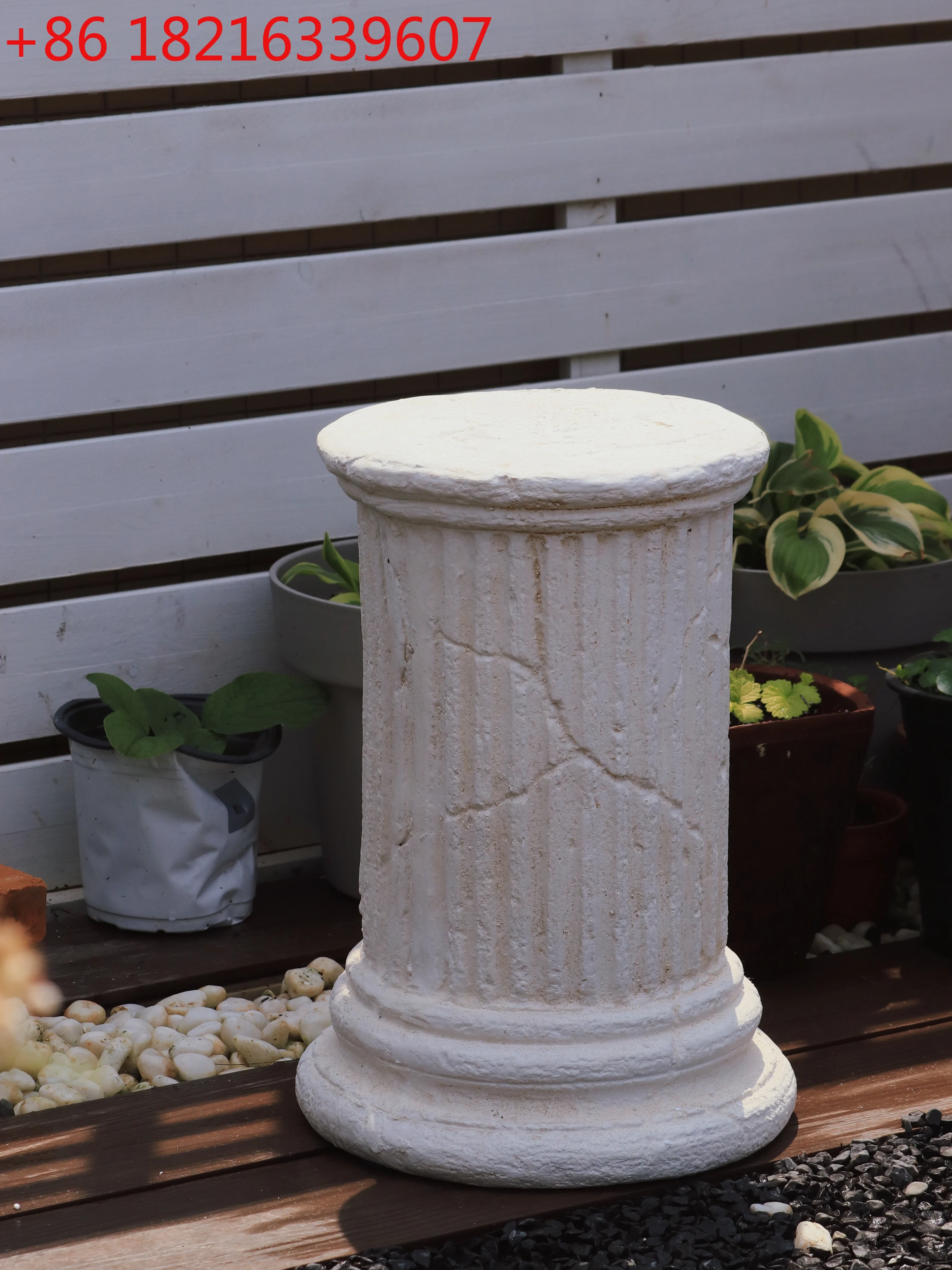 

Винтажная маленькая цилиндрическая римская колонна для балкона, сада, украшение для ландшафтного дизайна, продуктовый орнамент