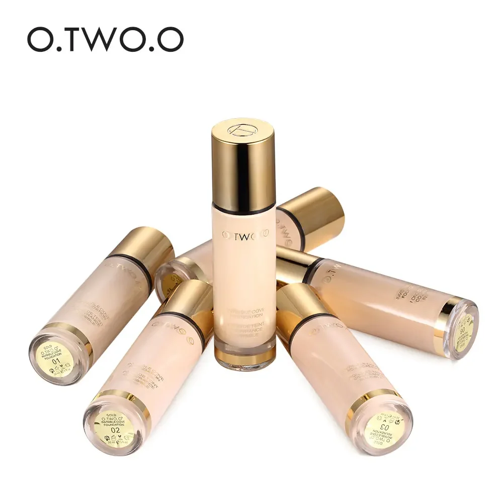 O.TWO.O Liquid Foundation Invisible Full Coverage Make Up Concealer Whitening Moisturizer Waterproof Makeup Foundation 30ml Hot