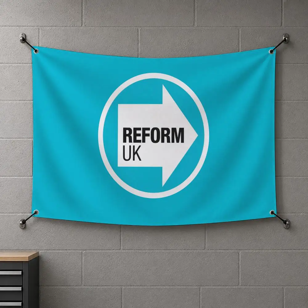 Fashion Reform UK LOGO Flags Interior Wall Hanging Background Art Banner Bedroom Home Living Room Outdoor Party Decor