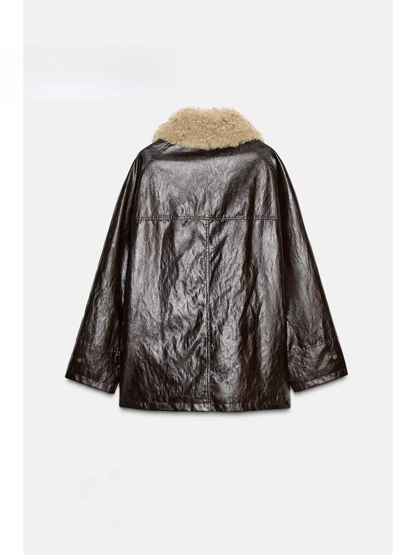 2026年春 レディース 多用途襟付きコート フェイクファー風 アメリカンレトロ スタイリッシュ カジュアル ティエンデッド ロングスリーブ ジッパー開閉