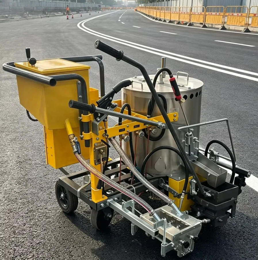 High Efficiency Electric Motor Type Thermoplastic Road Marking Machine Battery Powered Road Line Striper For Highway Parking Lot