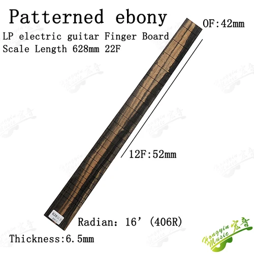 Imagen 2 del producto B ébano africano para guitarra acústica eléctrica clásica, diapasón, Material de fabricación de guitarra