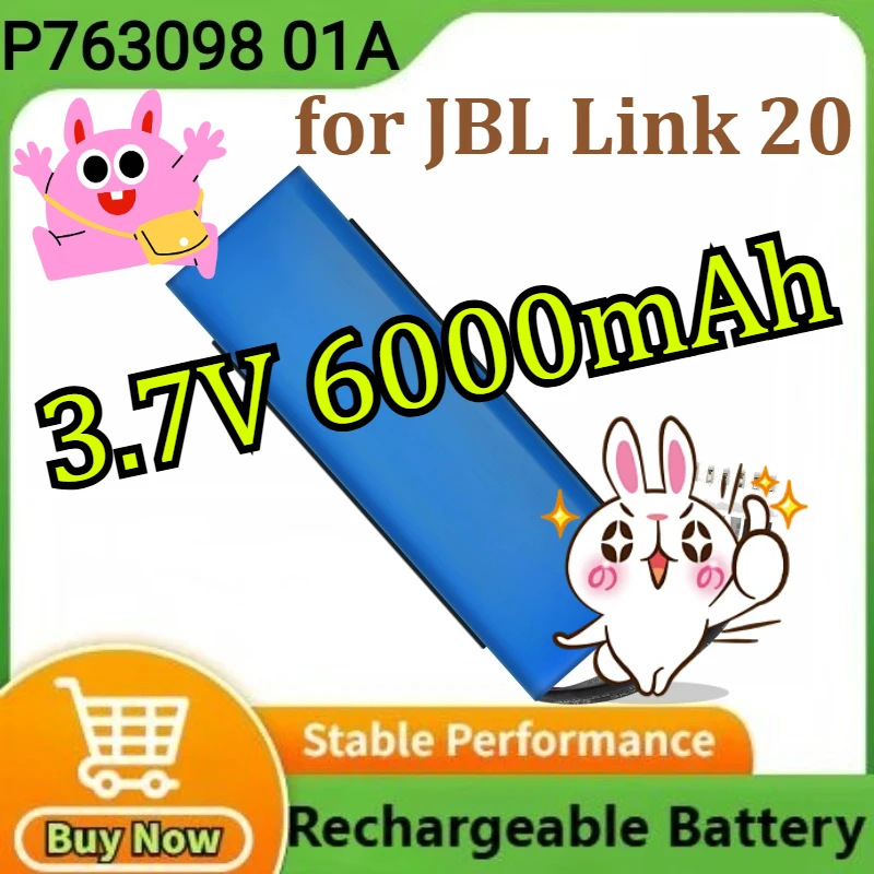 

P763098 01A Replacement Battery for JBL Link 20 Wireless Bluetooth Speaker Batteries 3.7V 6000mAh