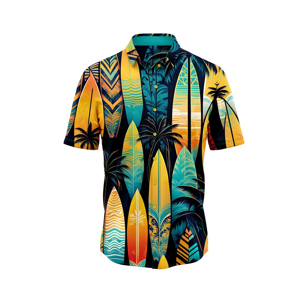 

New Hawaiian Shirts For Men's Funny Summer Casual Short Sleeve Y2k High Quality Oversized Streetwear Fashion Beach Tops Blouses