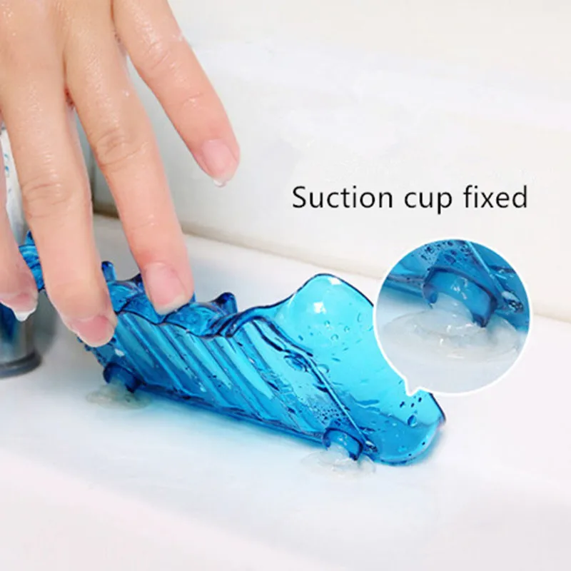 NEW Waterfall Plastic Soap Dish Bathroom Accessories Drain Soap Box Shower Soap Holder Draining Kitchen Sink Sponge Holder