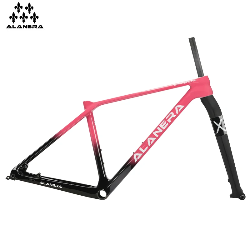 

Новая градиентная розовая рама ALANERA T800carbon 29er Storm Shadow-MAX для горного велосипеда 148, открытая рама UD, хвостовой крючок