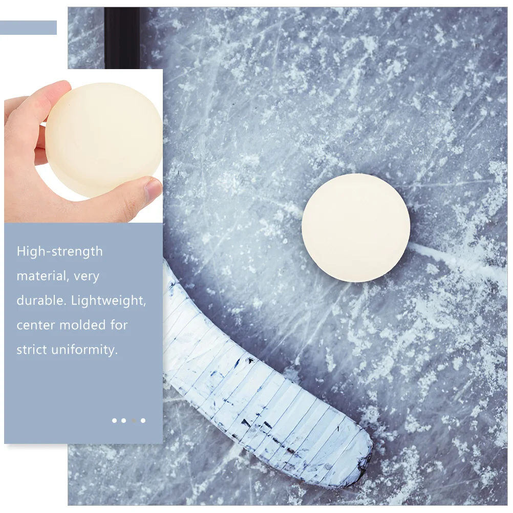 

4 Pcs Hockey Accessories Practice Equipment Glowing Puck Beige Glow-in-the-dark Pucks