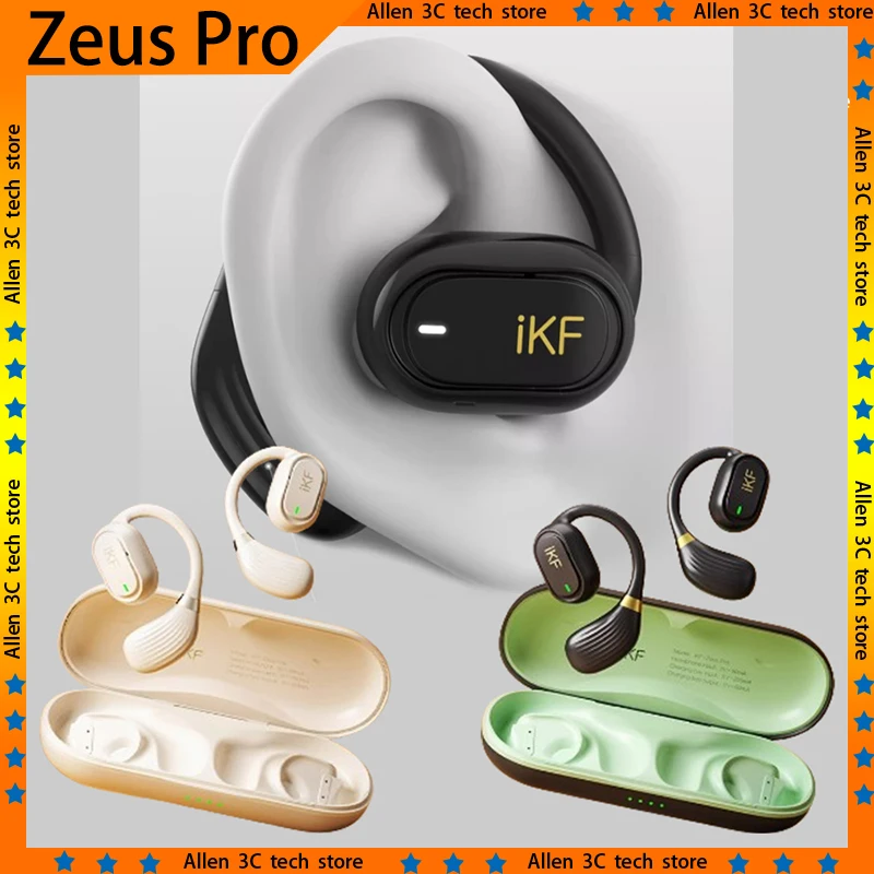 Original iKF Zeus Pro Wireless Earphones Ear Hanging Noise Reduction Stereo Surround Sound IPX5 Music Earbuds Gaming Earphones