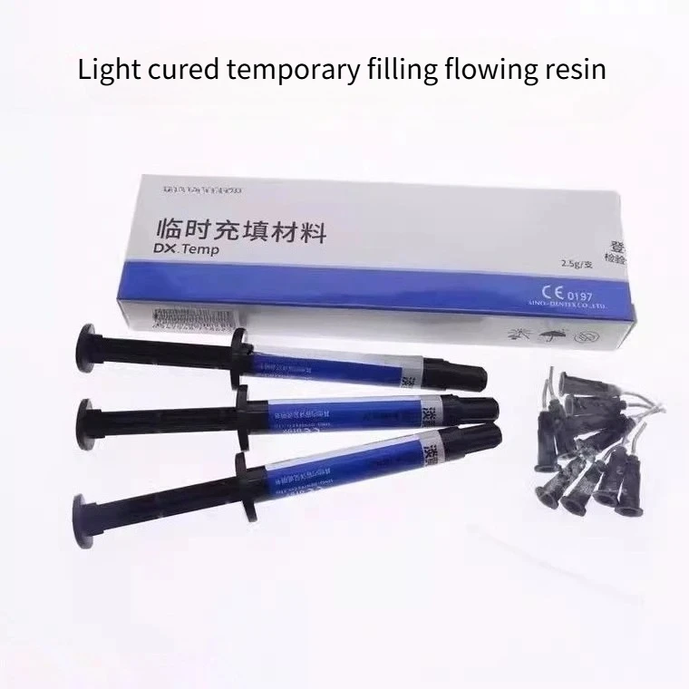 Dental Resin Temporary Fill Flow Fluid Resin Transparent Blue Fluid Resin Temporary Filling Material Restoration Teeth Filler