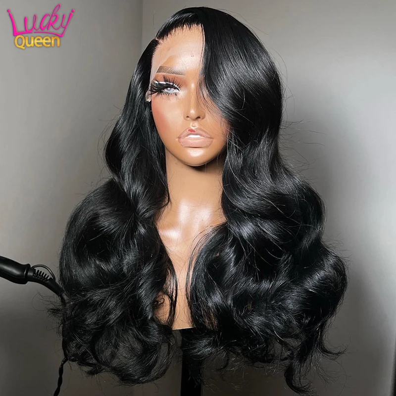 Dark Root Ombre Color Body Wave Human Hair 5X5 Closure Wig Pre Plucked Honey Ash Blonde Brown 13X4 Transparent Lace Front Wig