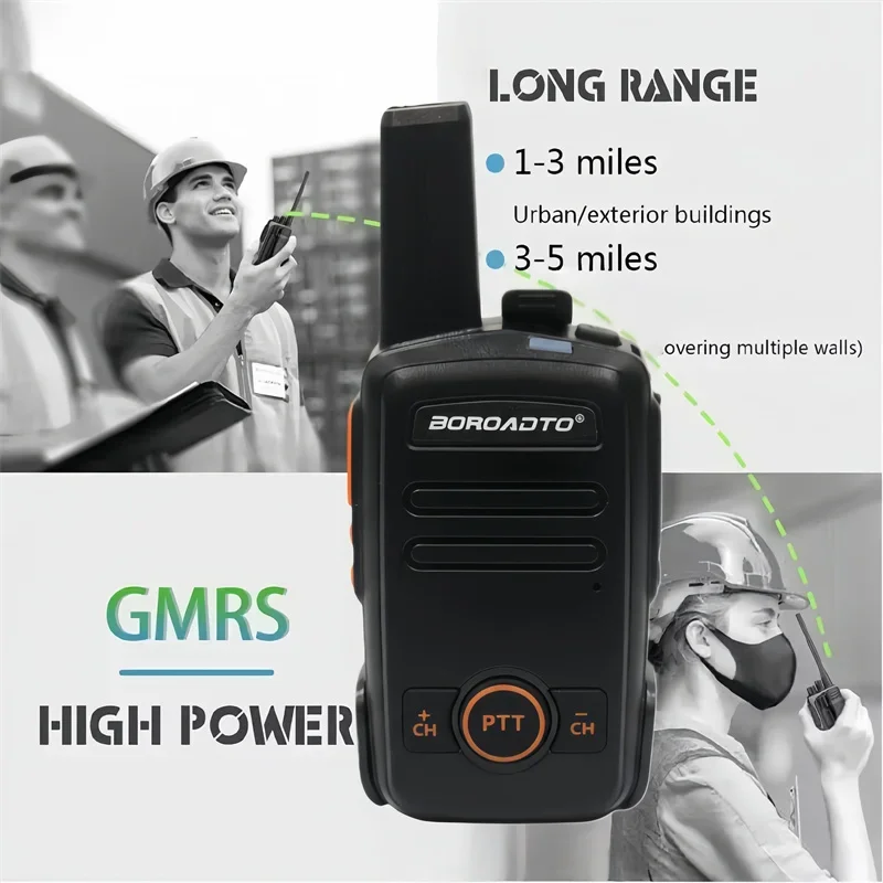 جهاز اتصال لاسلكي صغير 16 قنوات PMR FRS راديو محمول جهاز إرسال واستقبال UHF 2 قطعة مجموعة طويلة المدى اتجاهين راديو فندق الأعمال في الهواء الطلق