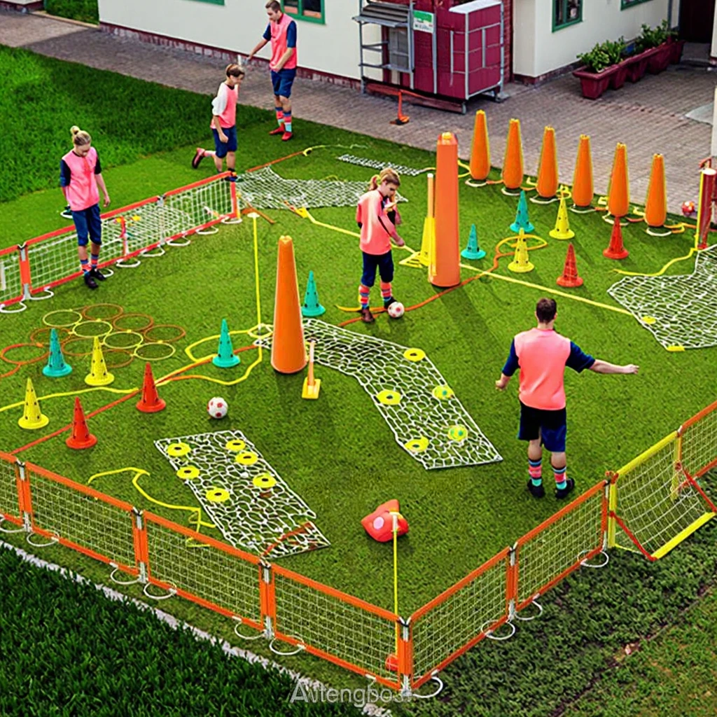 شبكة هدف كرة القدم الشاطئية المحمولة القابلة للطي للأطفال، معدات التدريب الرياضية الخارجية لضرب كرة القدم، سياج الرماية