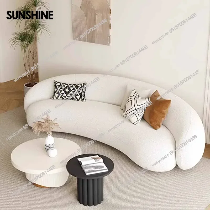 

Large Fancy Living Room Sofas Soft New Arrival White Velvet Luxury Lazy Sofa Modern Floor Nordic Divani Da SoggiornoX