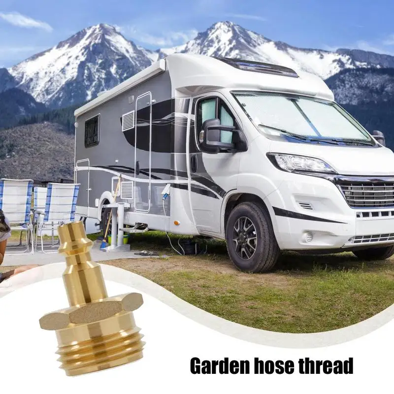 RV Blow Out Plug Adapter Quick Fitting Blowout Adapter Quick Connect Plug Faucet Adapter RV Blowout Plug Brass For RV Boat