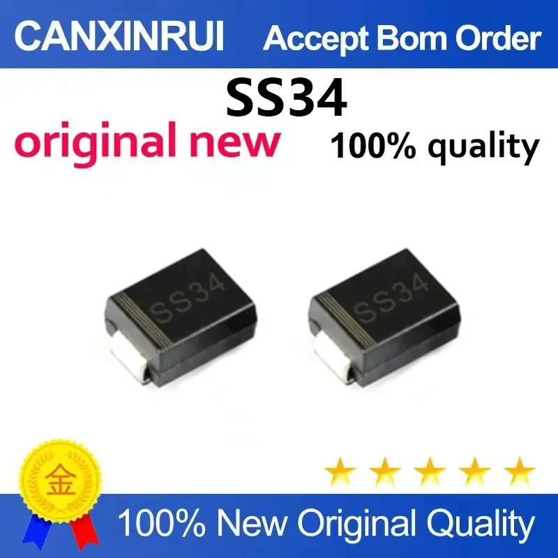 （5pcs-100pcs）Original genuine SS34 packaged SMC (DO-214AB) Schottky diode