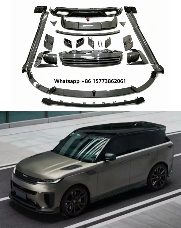 For Range Rover Sport MSY Style Carbon Fiber Body Kit Front Lip Side Skirt Rear Diffuser Spoiler Factory Direct