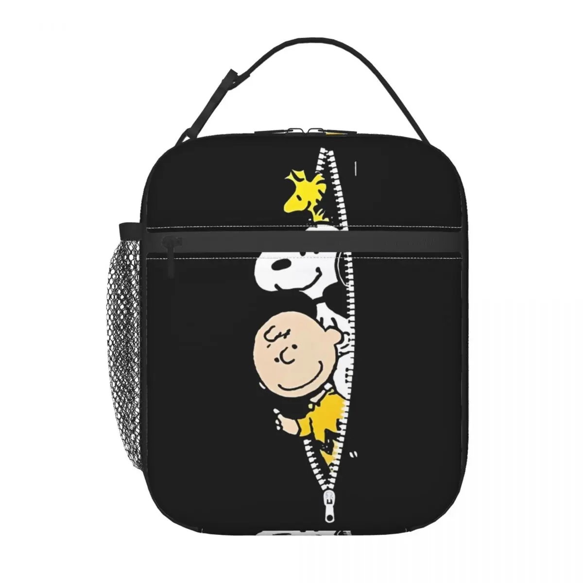 Sacos de almoço isolados térmicos para a escola, caixa Bento reutilizável, amendoim, neve, desenhos animados, refrigerador