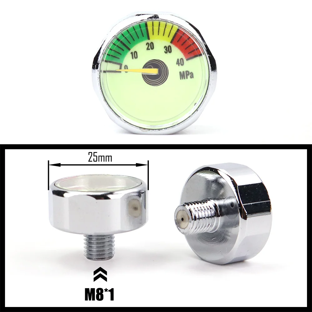 Air Mini Micro Pressure Gauge Manometre Manometer | Thread 1/8BSP(G1/8) 1/8NPT M10 M8 | 30PSI 300PSI 5000PSI 6000PSI 350BAR