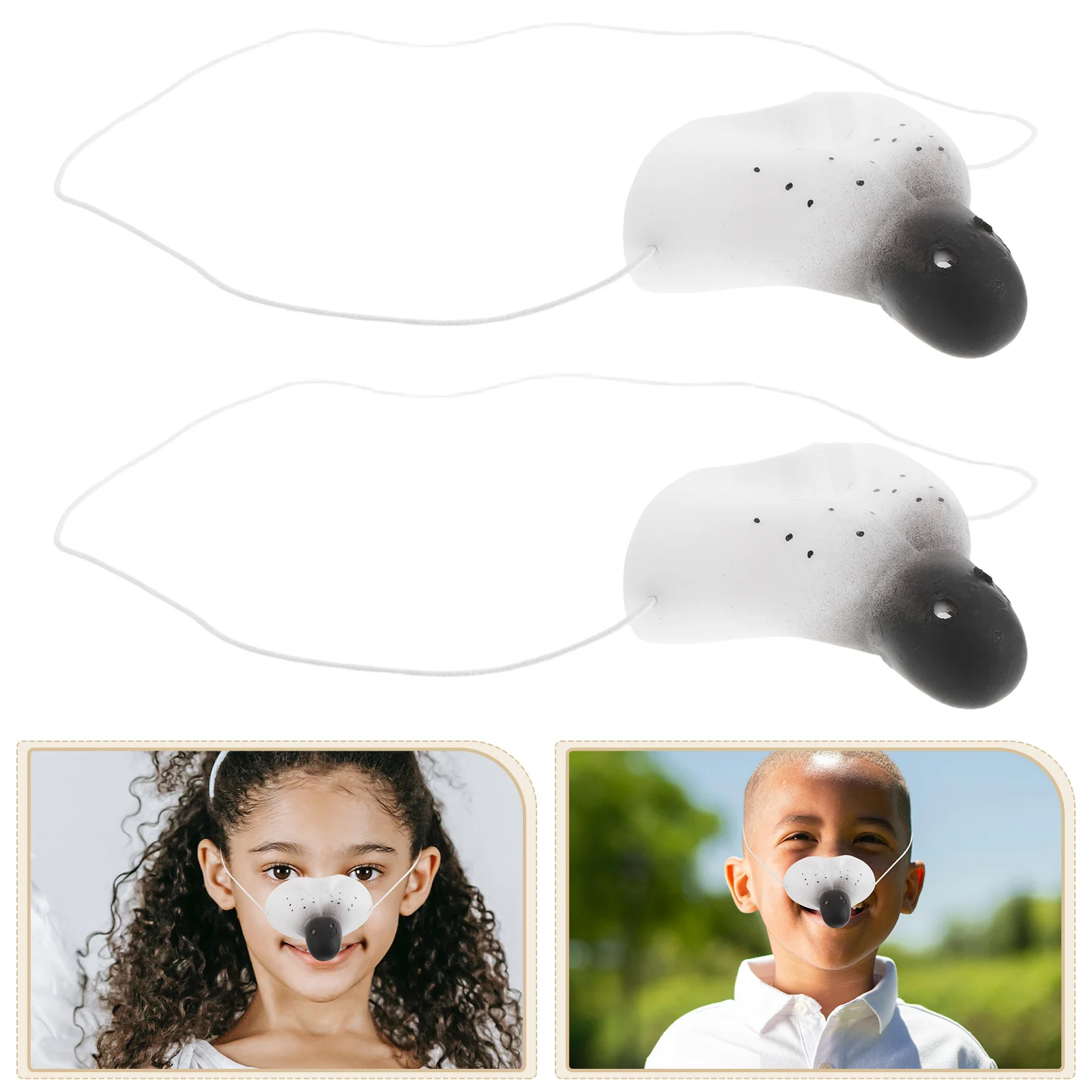 

2Pcs Realistic Rat Nose Halloween Costume Accessory for Cosplay Animal Dressup Performance Props Fake Rat Nose