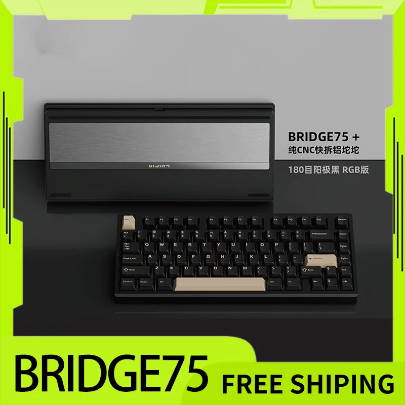 Sc Bridge75 Keyboard Wireless Mechanical Aluminium Tri Mode Rgb Keyboard Customized Linear Magnetic Switch Hot Swap Keyboard