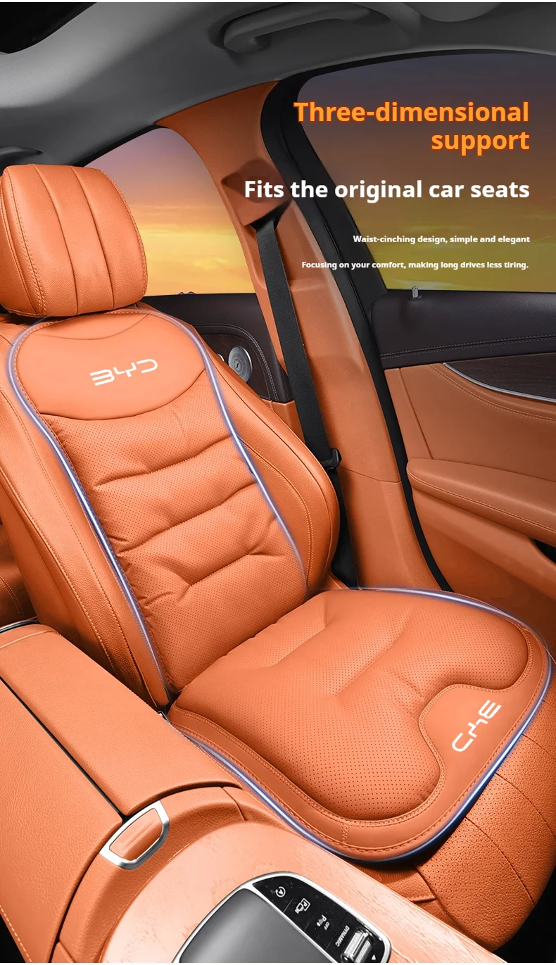 Für BYD Ato 3 Fafengtang F3 E6 Yuan Song Plus EV F0 Qinhan Dolphin S6 Autositz-Rückenlehnenkissenbezug Leder-Sitzschutzpolster – Detail 7