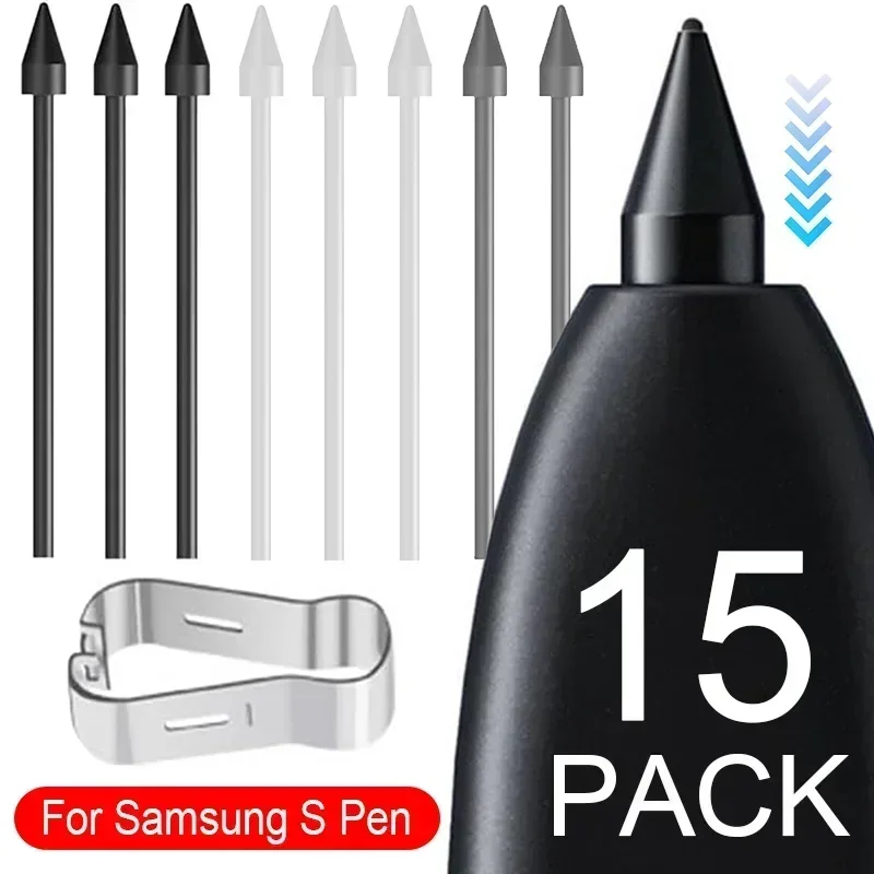 Stylus S pensil ujung pena sentuh, Nib pengganti dengan klip untuk Samsung Galaxy S24 S24Ultra Tab S9 S9U S9FE S