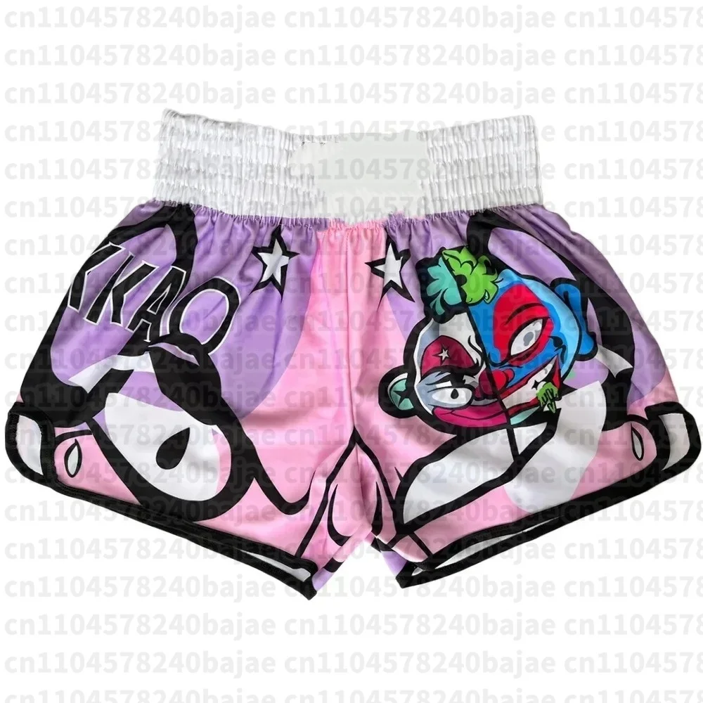 Herren- und Kinder-Muay-MMA-Thai-Kampfsport-Hallen-Shorts mit 3D-Cartoon-Druck, Fitness-Shorts, Sport- und Kampf-Shorts, Grappling-Shorts, Boxshorts – Detail 7