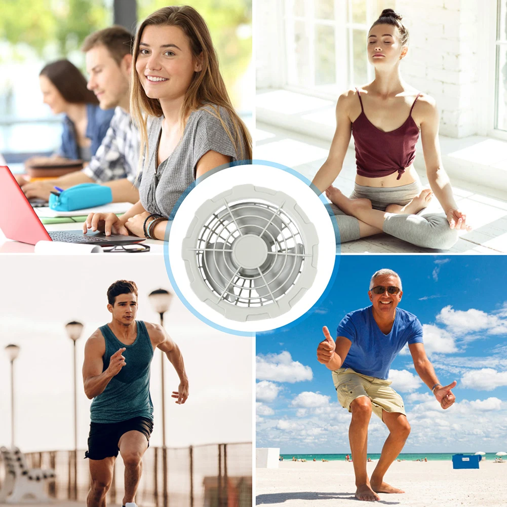 سترة تبريد بدون أكمام ملابس عمل مقاومة للحرارة يمكن ارتداؤها سترة مروحة تبريد قابلة للتنفس 3 معدات للتخييم الصيفي والصيد