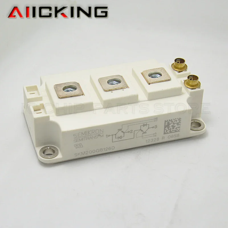 

SKM200GB126D (1piece) Free Shippiing IGBT Module Transistor, N Channel, 260A, 2.15V, 220W, 1.2kV, SEMITRANS 3, Original In Stock