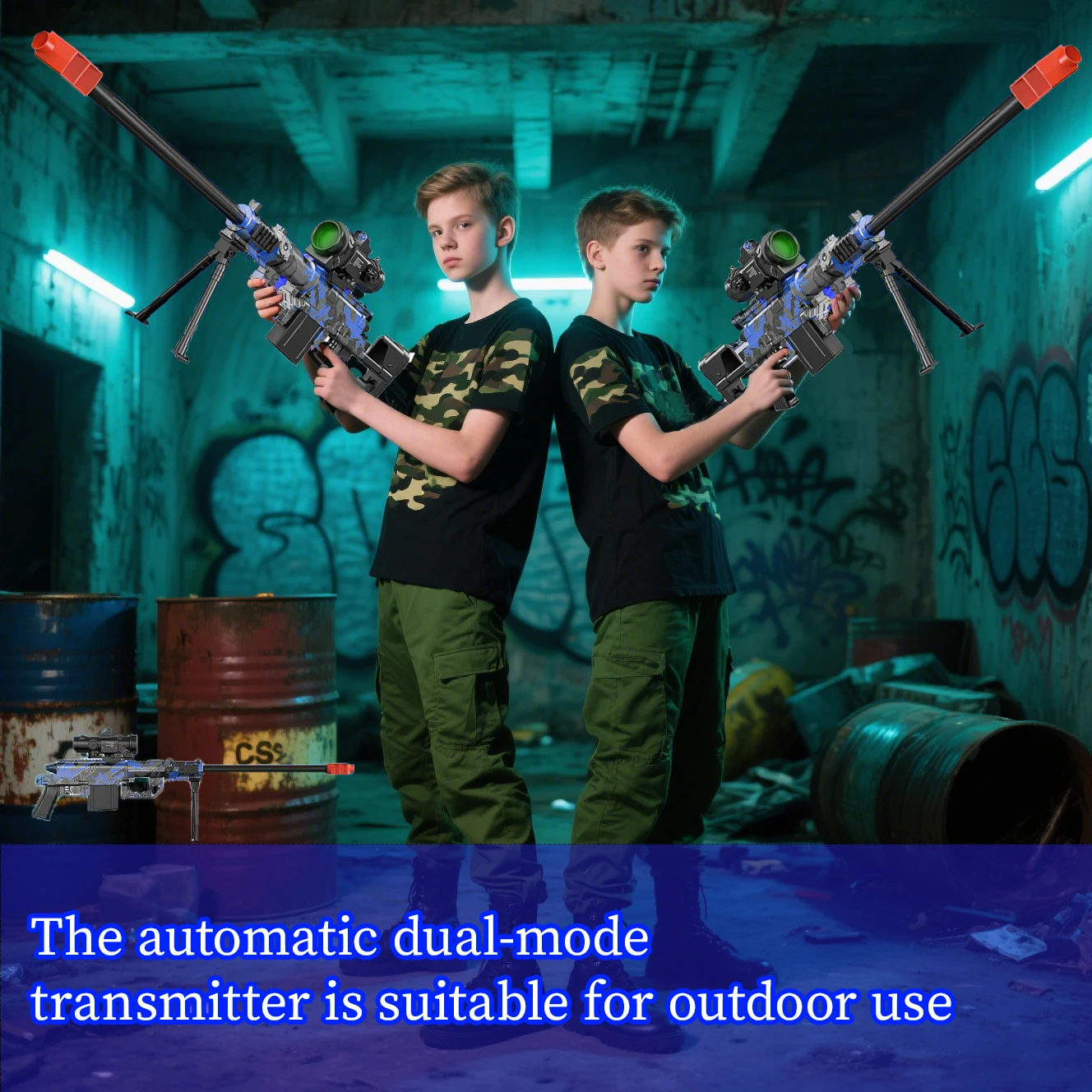 M200 Toy Sniper Blaster – Atirador de bola de gel seguro para crianças, brincar ao ar livre – Diversão no quintal, presente perfeito para o Natal e o Halloween