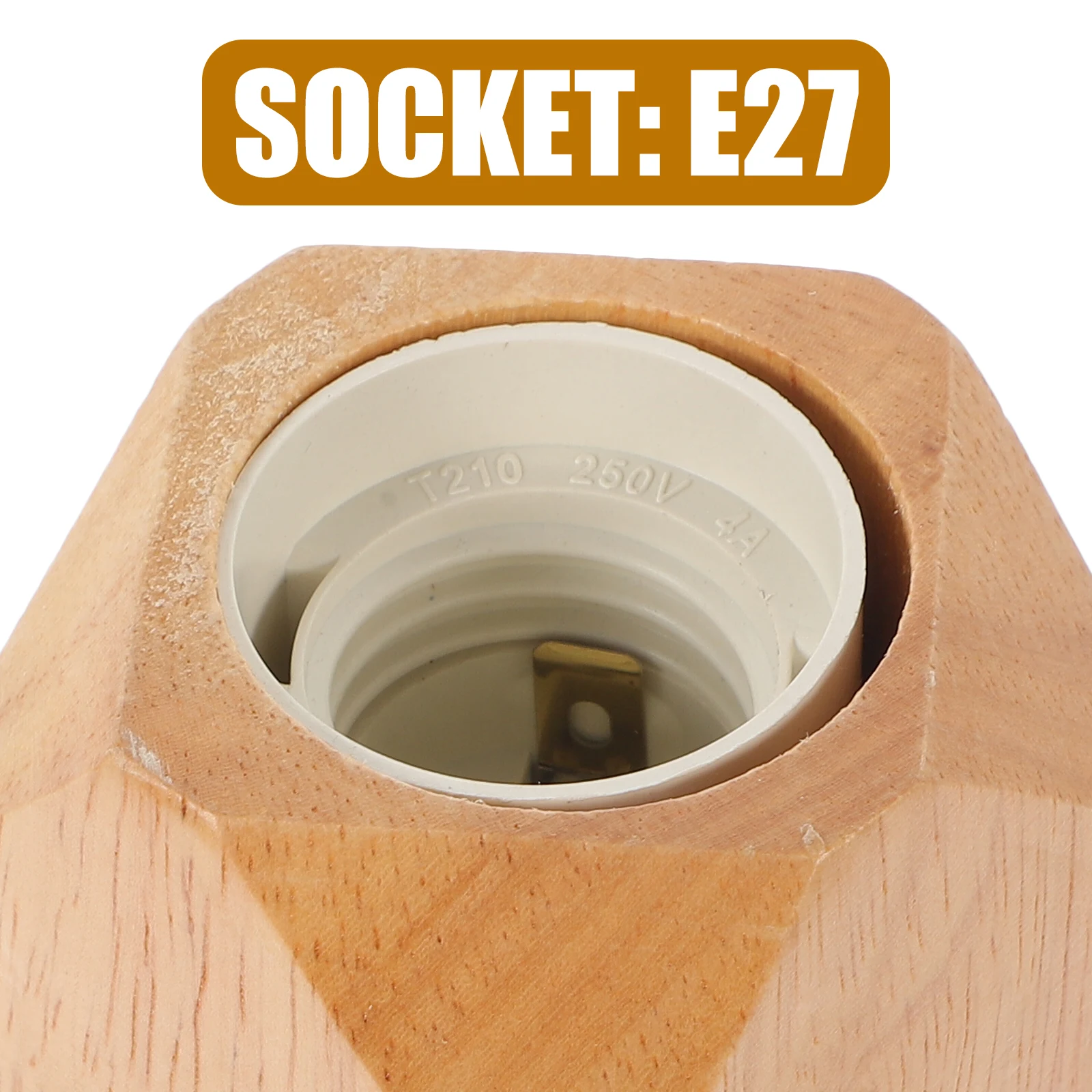 

Wooden Wall Lamp E27 Thread Holder Rotatable Light Socket Modern Retro Design Ceiling Base Adapter Pendant Parts
