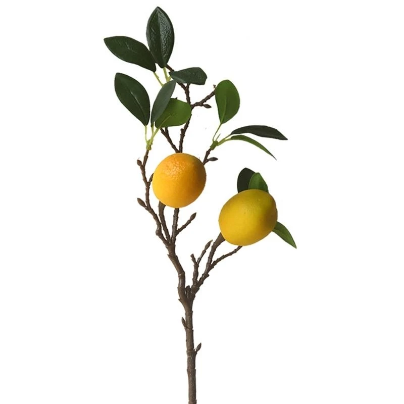 

Artificial Lemon Branch for Kitchen Party Decoration Yellow Fake Lemon Decor Spring Picks Farmhouse Home Table Centerpiece 15UB