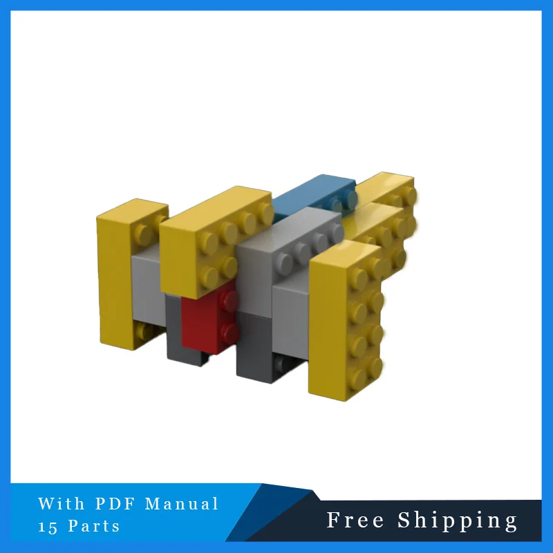 15PCS Star Battle Series Building Block Model Yellow Battle Spaceship Modular MOC Bricks Children Assembly Puzzle Christmas Toy