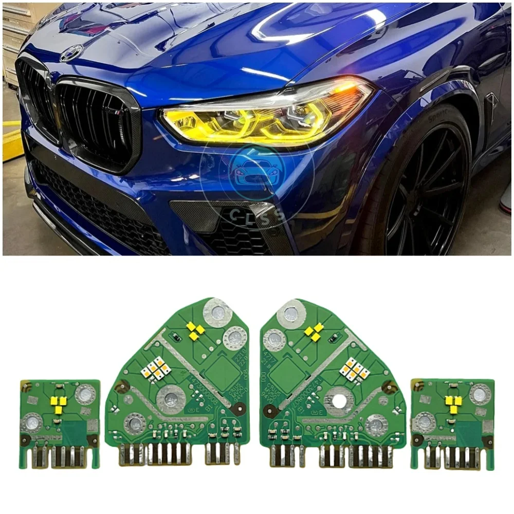 

Дневные фары CSL Style Angel Eyes светодиодные панели для BMW G05 G06 желтый DRL F95 X5M F96 X6M Laserlicht