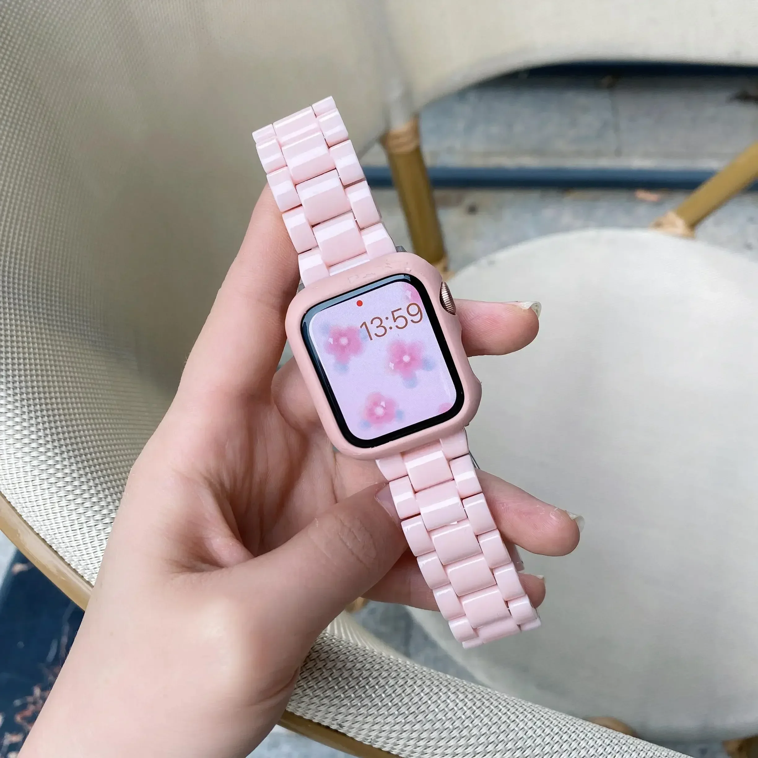 น่ารัก Candy Case + สําหรับ Apple Watch Ultra 2 Band 49 มม.45 มม.41 44 มม.38 42 40 Correa สําหรับ iWatch Series 10 9 8 7 SE 6 5 4