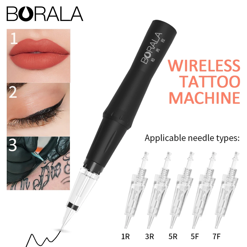 Wireless Semi-Permanent Eyebrow Tattoo Machine Kit: Professional PMU Tattoo Machine for Eyebrows, Eyes, and Lips, Complete with