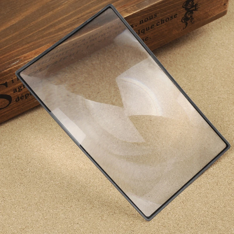 Book Page Magnification 180x120mm Ultra Thin PVC Magnifier Sheet Magnifying Reading Glass Lens