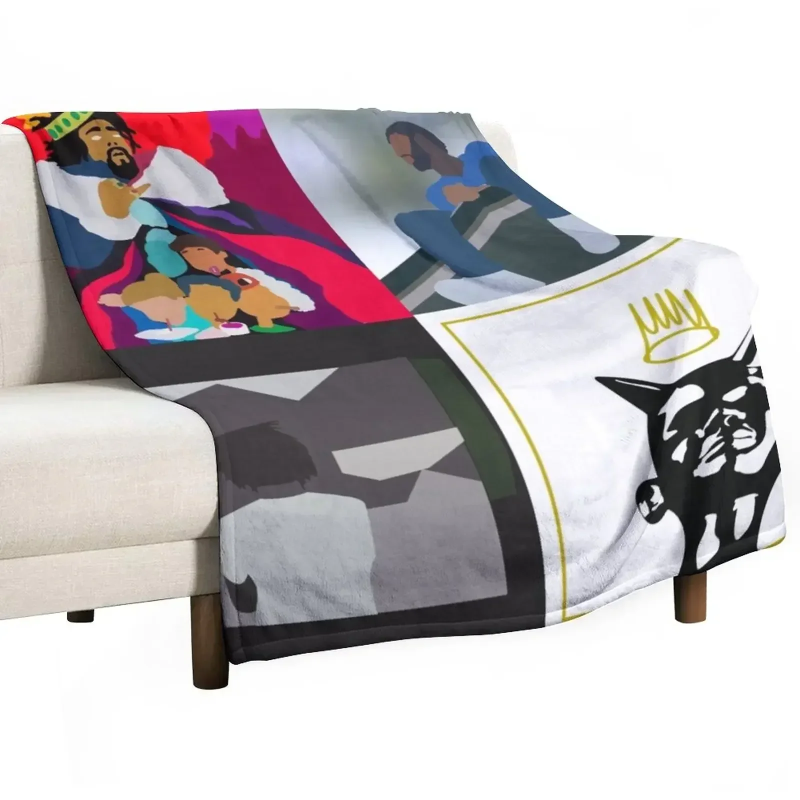 j cole minimal albums Throw Blanket Decorative Soft Throw Blanket for Couch Sofa