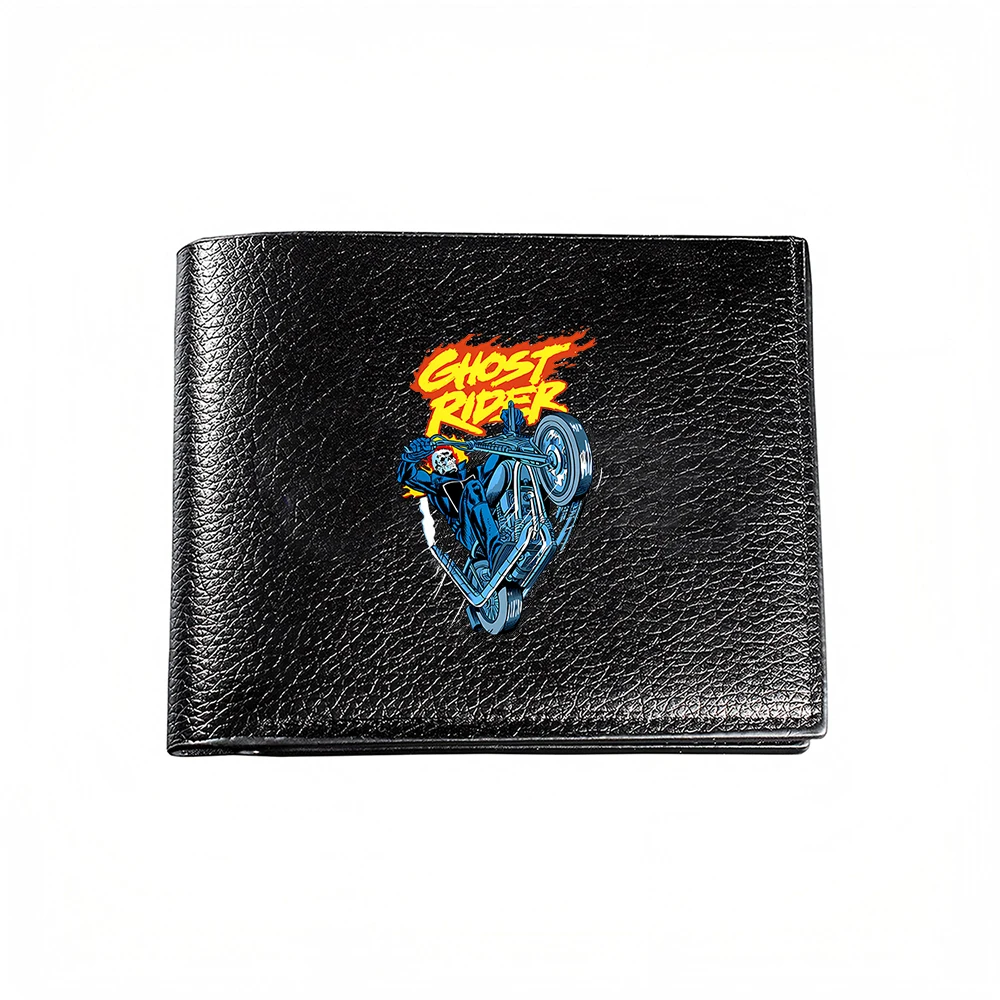 Ghost Rider Motorcycle Design Men's Wallet Card Holder Casual Business Fashion Print Style Accessory