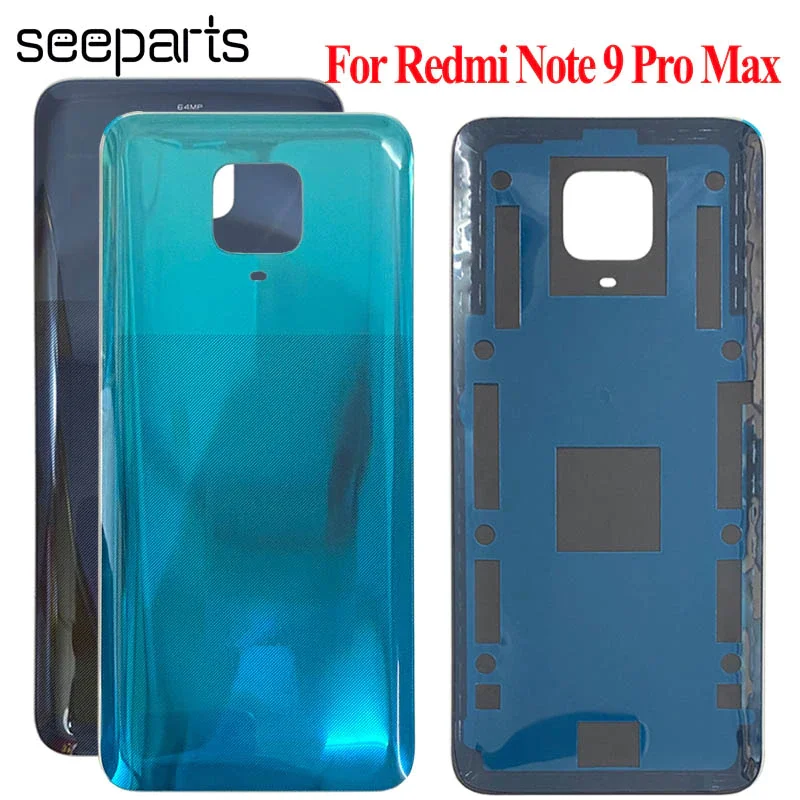 Per Xiaomi Redmi Note 9 Pro Max copribatteria pannello posteriore in vetro alloggiamento sportello posteriore per Redmi Note 9Pro Max sportello