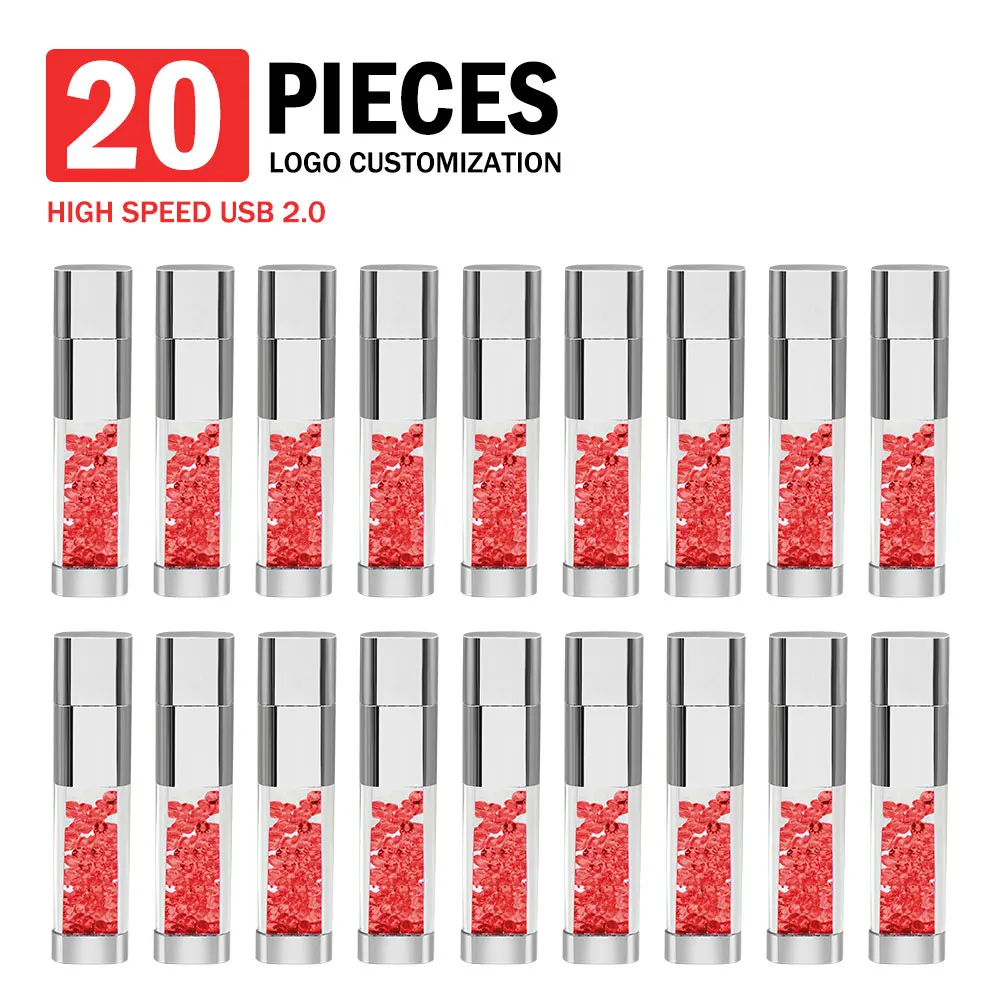 

20PCS/lot USB Stick Mini Pen Drive Flash Drives 4GB 2GB 1GB Pendrive 128gb 64gb 32gb 16gb 8gb Metal Disk Creative Cle Usb